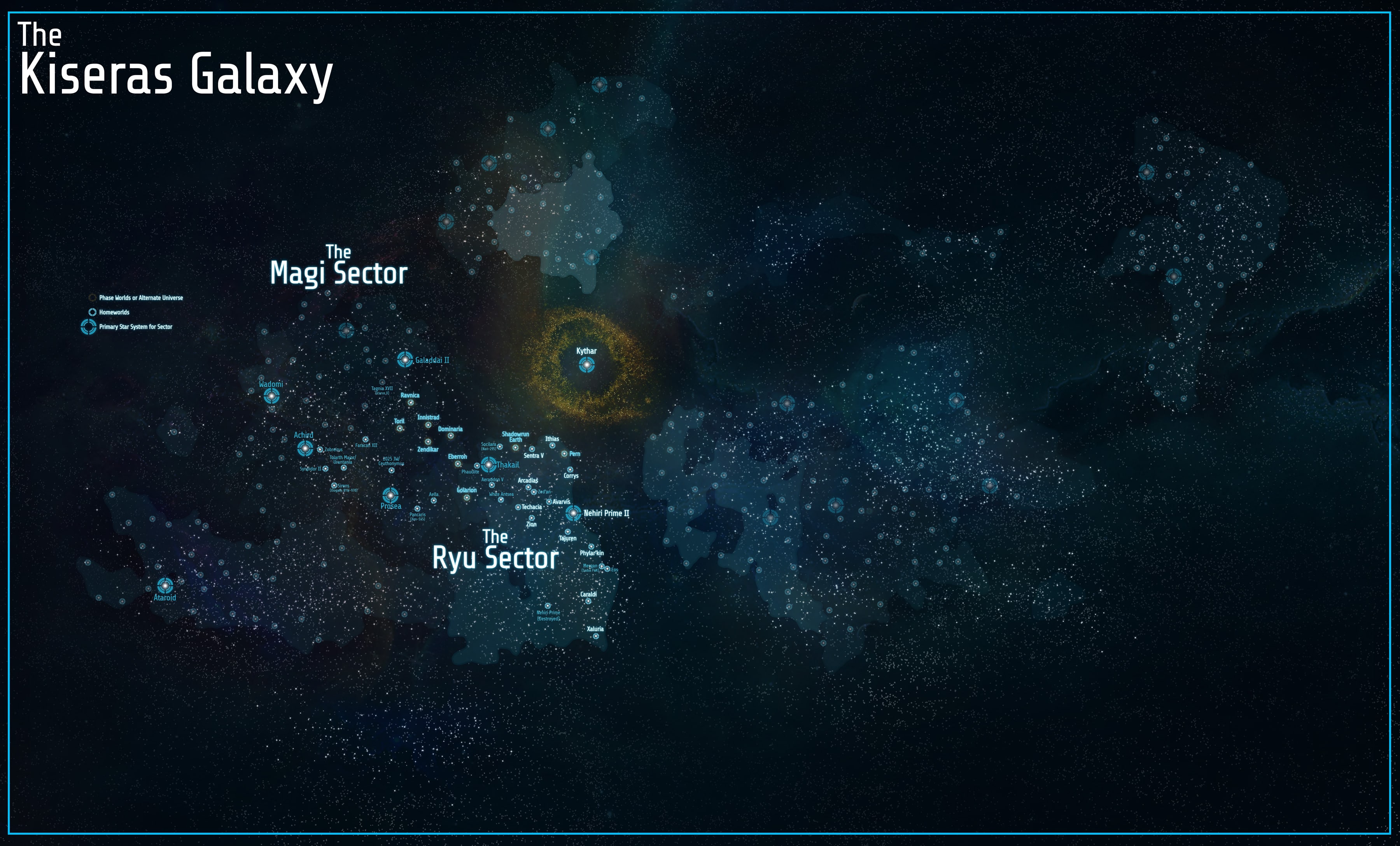 Currently Discovered Region of the Kiseras Galaxy.